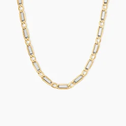 Collier Danae Plaquette Or Bicolore