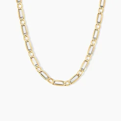 Collier Danae Plaquette Or Bicolore