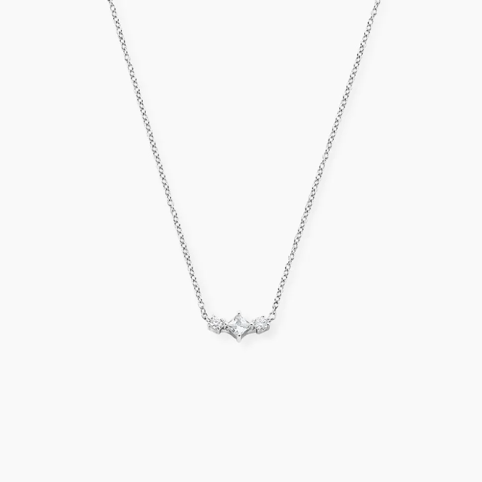 Collier Desert Argent Blanc Oxyde De Zirconium