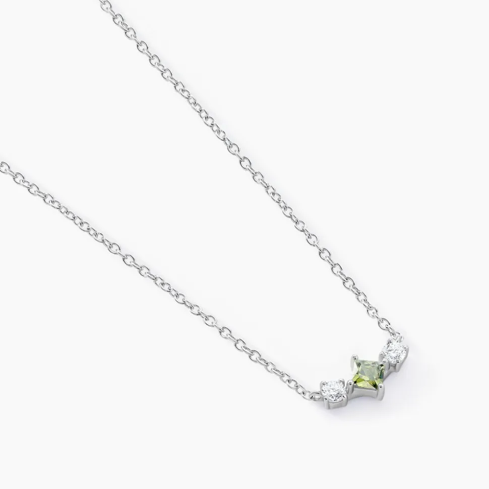 Collier Desert Argent Blanc Oxyde De Zirconium