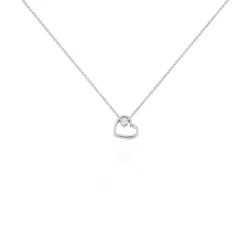 Collier Devona Argent Blanc Oxyde De Zirconium