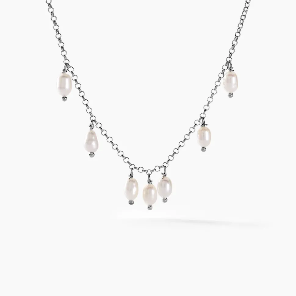 Collier Didem Argent Blanc Perle De Culture
