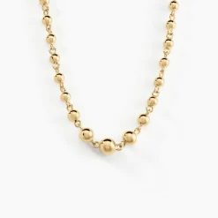 Collier Diona Diona Maille Boule Or Jaune
