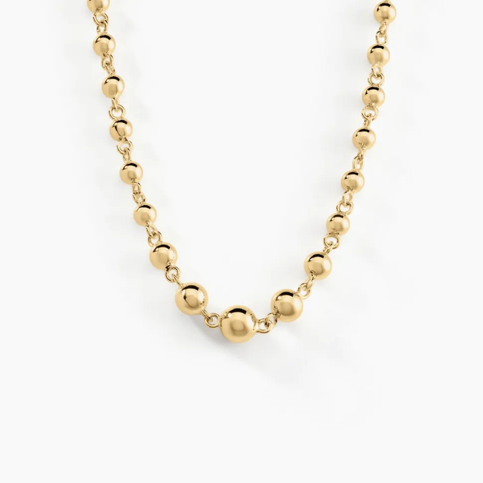 Collier Diona Diona Maille Boule Or Jaune