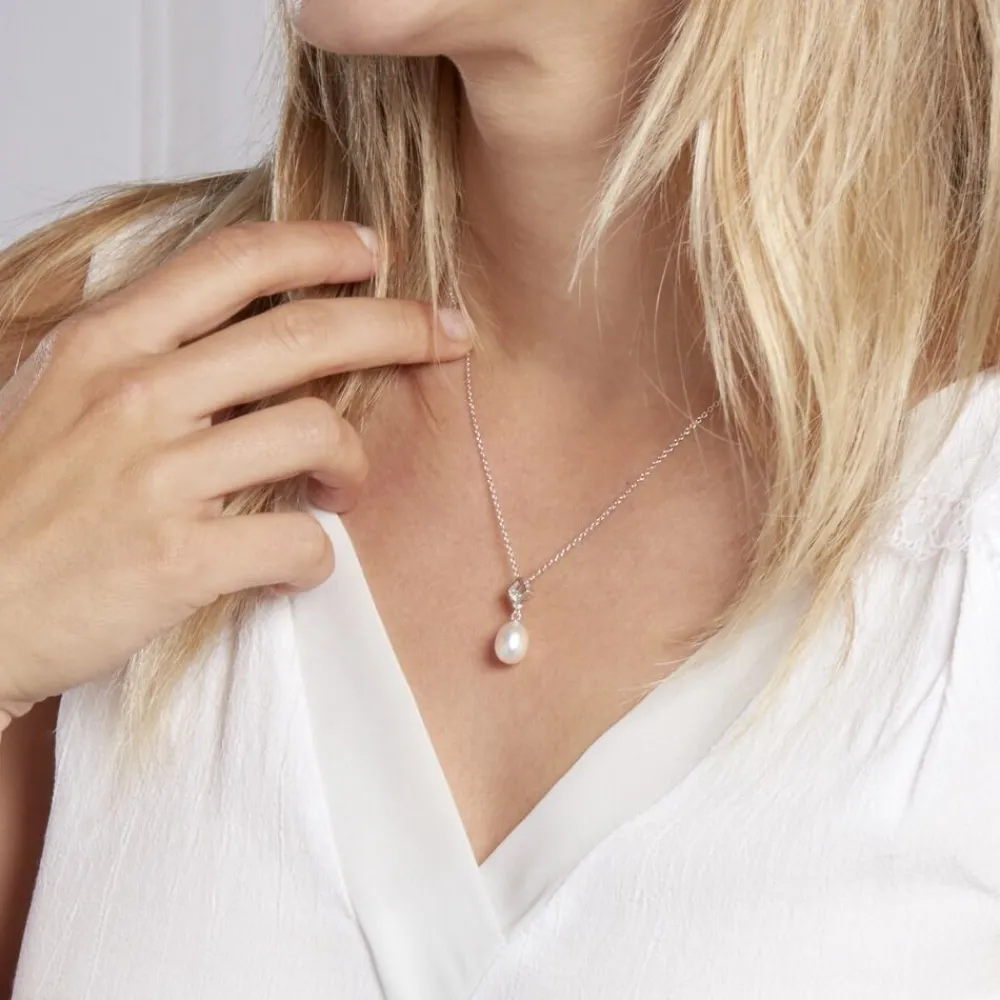 Collier Drusilla Argent Blanc Perle De Culture Et Oxyde De Zirconium|Marc Orian Sale
