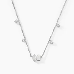 Collier Dua Argent Blanc Oxyde De Zirconium