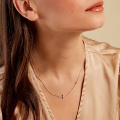 Collier Edline Or Jaune et Argent Blanc Oxyde De Zirconium|Marc Orian Online