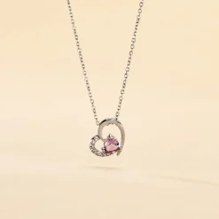 Collier Eliana Or Blanc Amethyste Et Oxyde De Zirconium|Marc Orian