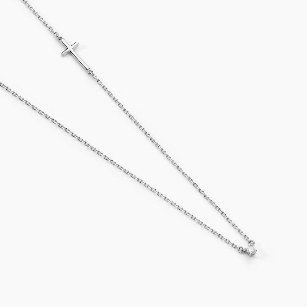 Collier Eloa Argent Blanc Oxyde De Zirconium|Marc Orian New