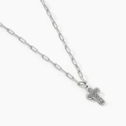 Collier Etincelante Argent Blanc