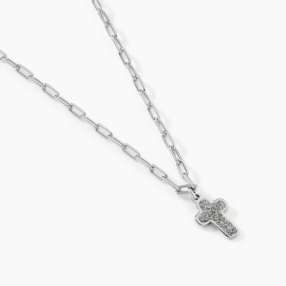 Collier Etincelante Argent Blanc