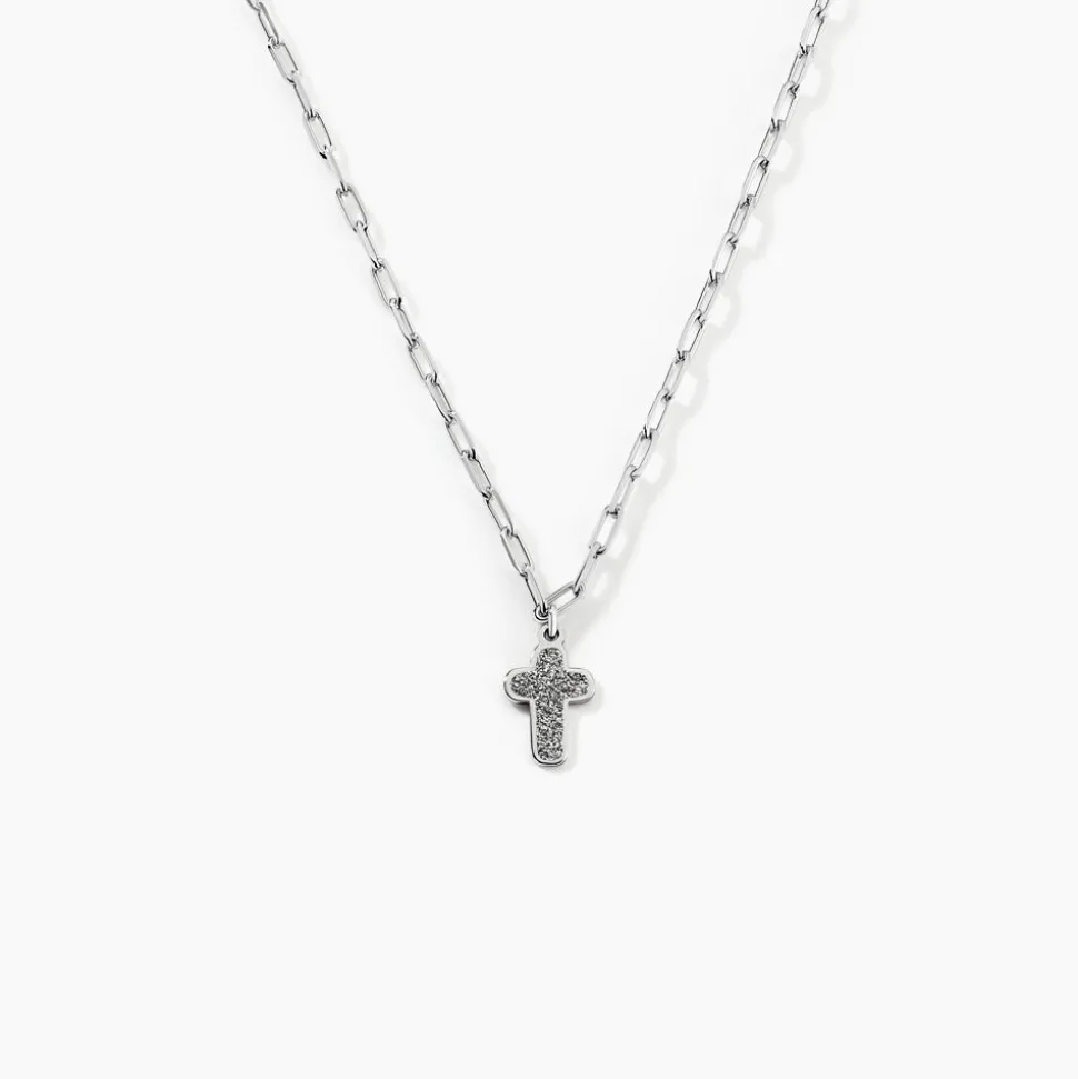Collier Etincelante Argent Blanc