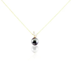 Collier Giuseppe Or Jaune Perle De Tahiti Oxyde Zirconium|Marc Orian Sale