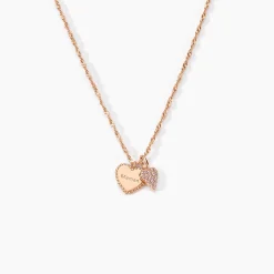 Collier Gloria Argent Rose Oxyde De Zirconium