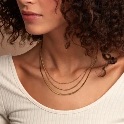 Collier Golden Liana Acier Jaune|Marc Orian Outlet
