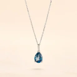 Collier Goutte Or Blanc Topaze|Marc Orian Best