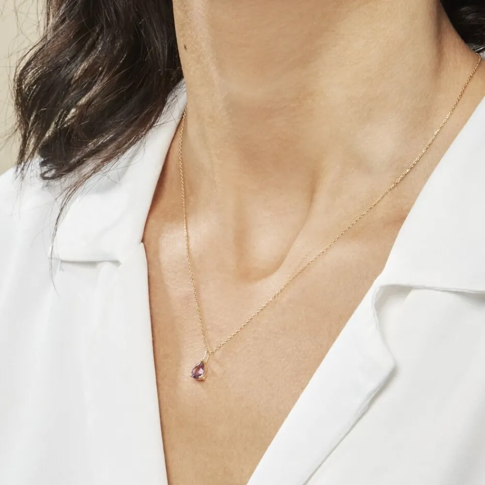 Collier Goutte Or Jaune Amethyste|Marc Orian Discount