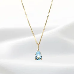 Collier Goutte Or Jaune Topaze