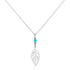 Collier Grethel Argent Blanc Turquoise