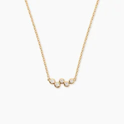 Collier Halo Plaqué Or Jaune Oxyde De Zirconium|Marc Orian Sale