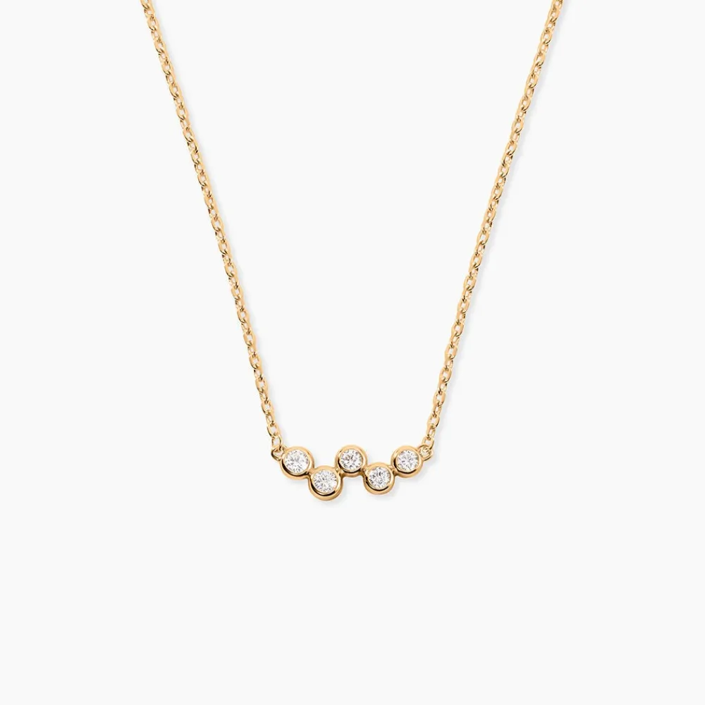 Collier Halo Plaqué Or Jaune Oxyde De Zirconium|Marc Orian Sale