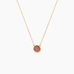 Collier Heida Or Jaune Calcédoine