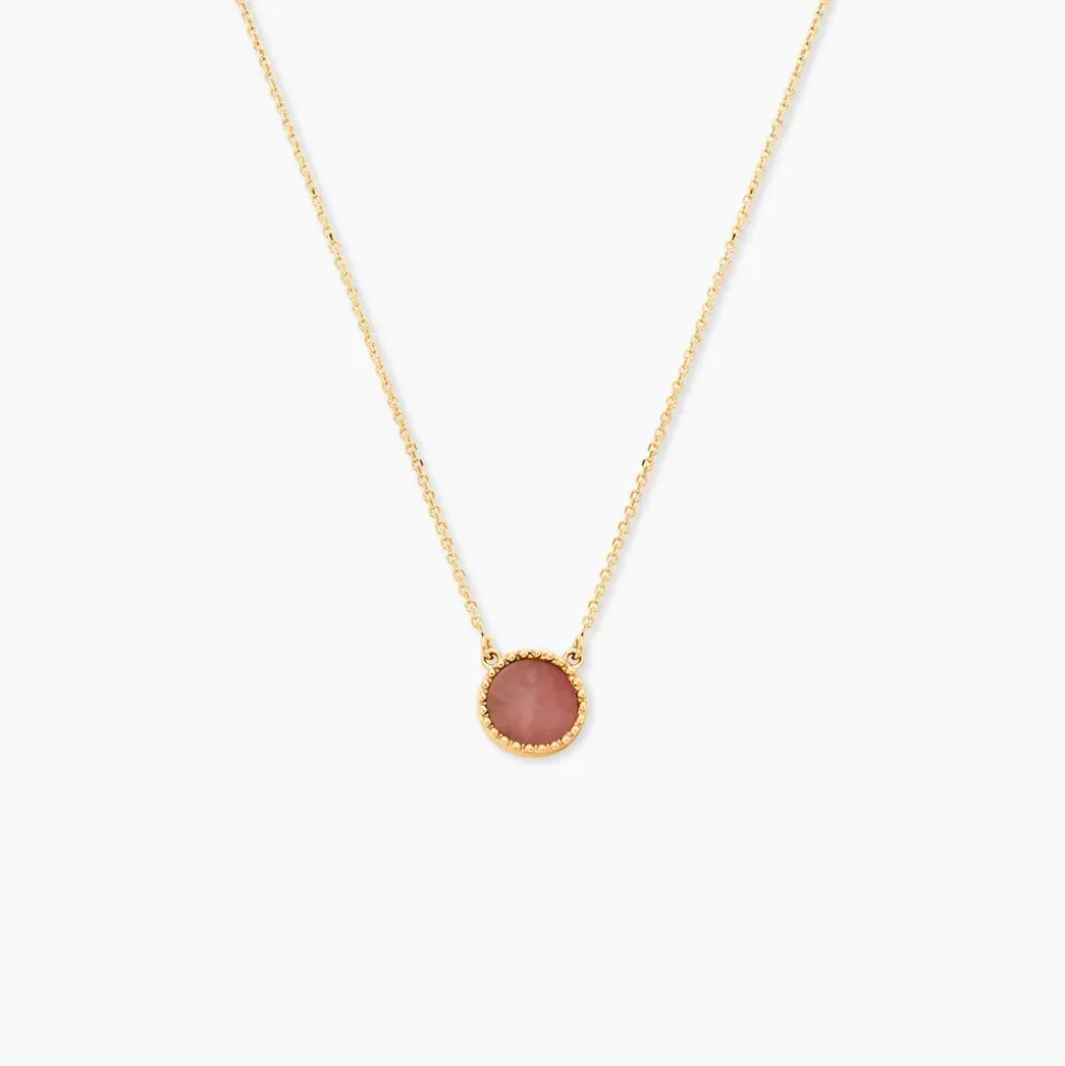 Collier Heida Or Jaune Calcédoine