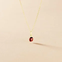 Collier Helidie Coccinelle Or Jaune