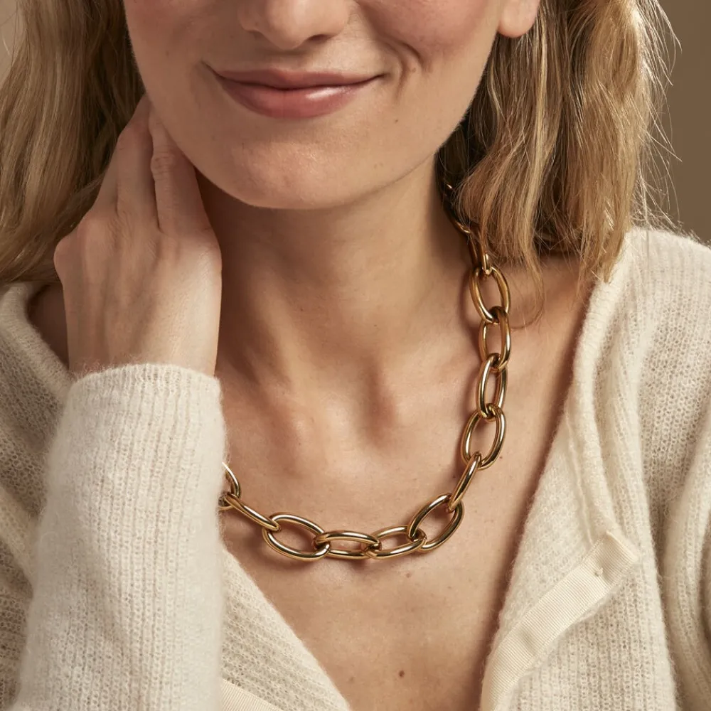 Collier Hennie Acier Doré|Marc Orian Outlet