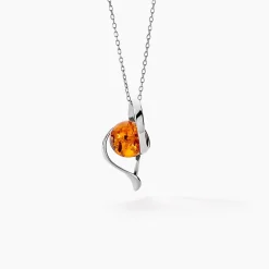 Collier Hilarionne Argent Blanc Ambre|Marc Orian Best