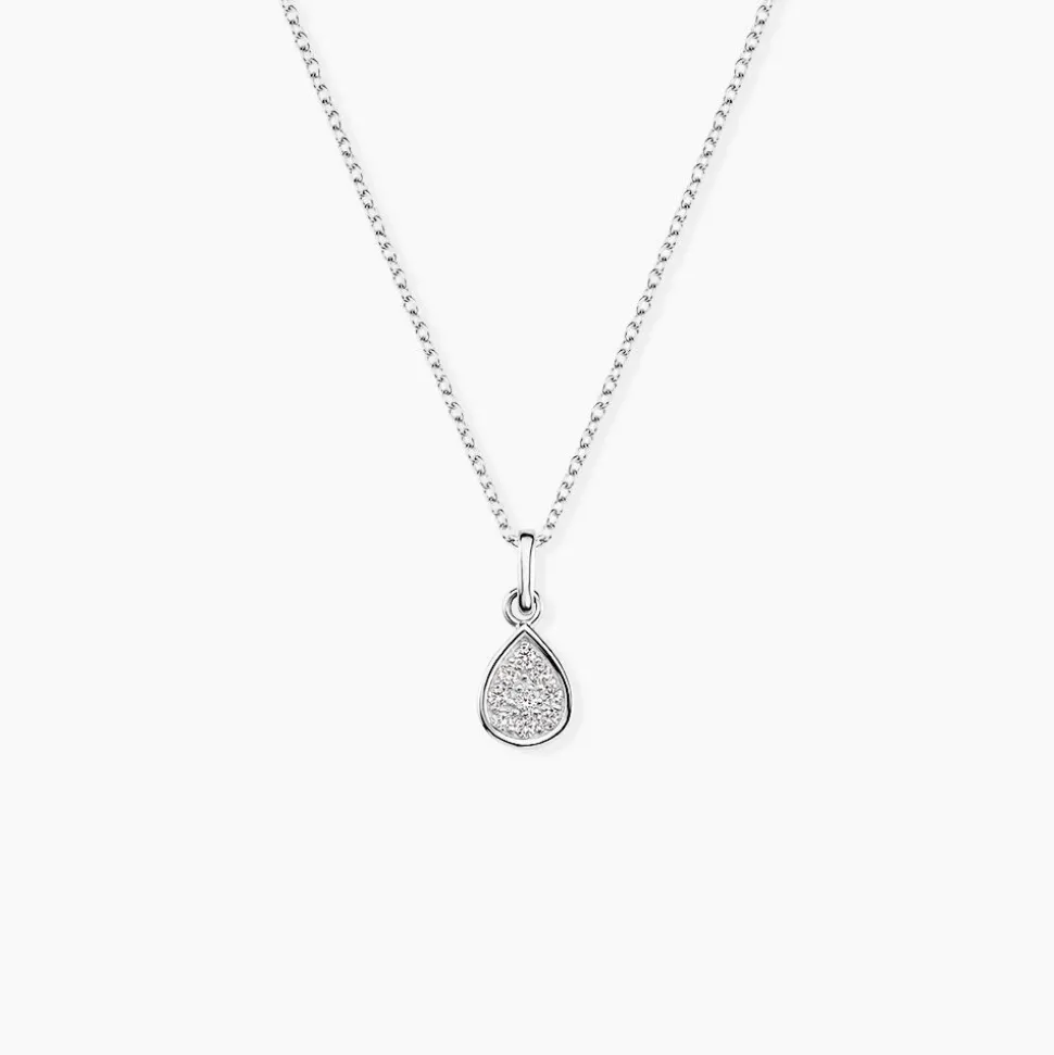 Collier Hiram Argent Blanc Oxyde De Zirconium