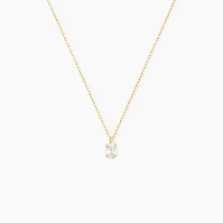 Collier Husam Or Jaune Oxyde De Zirconium