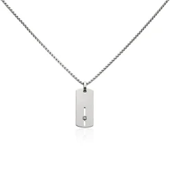Collier Iefan Acier Blanc Oxyde De Zirconium|Marc Orian Clearance