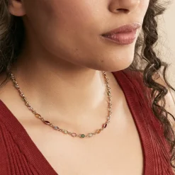 Collier Ilvaae Plaqué Or Jaune Pierre De Synthese|Marc Orian Hot