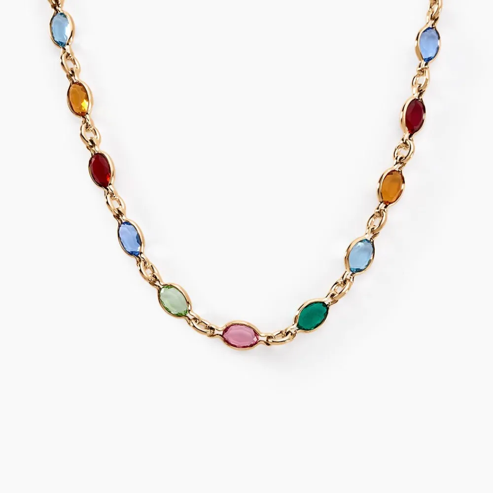 Collier Ilvaae Plaqué Or Jaune Pierre De Synthese|Marc Orian Hot