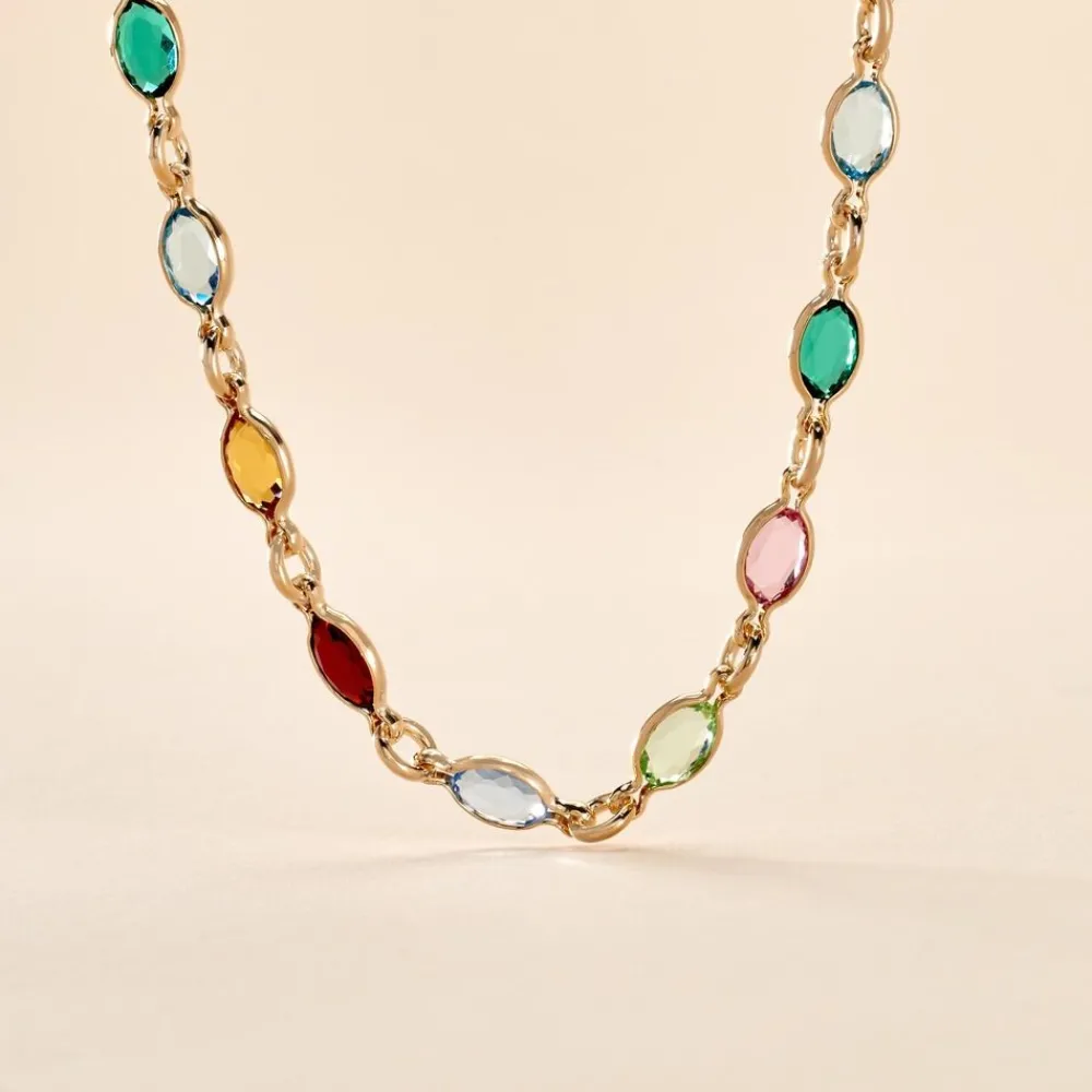 Collier Ilvaae Plaqué Or Jaune Pierre De Synthese|Marc Orian Hot