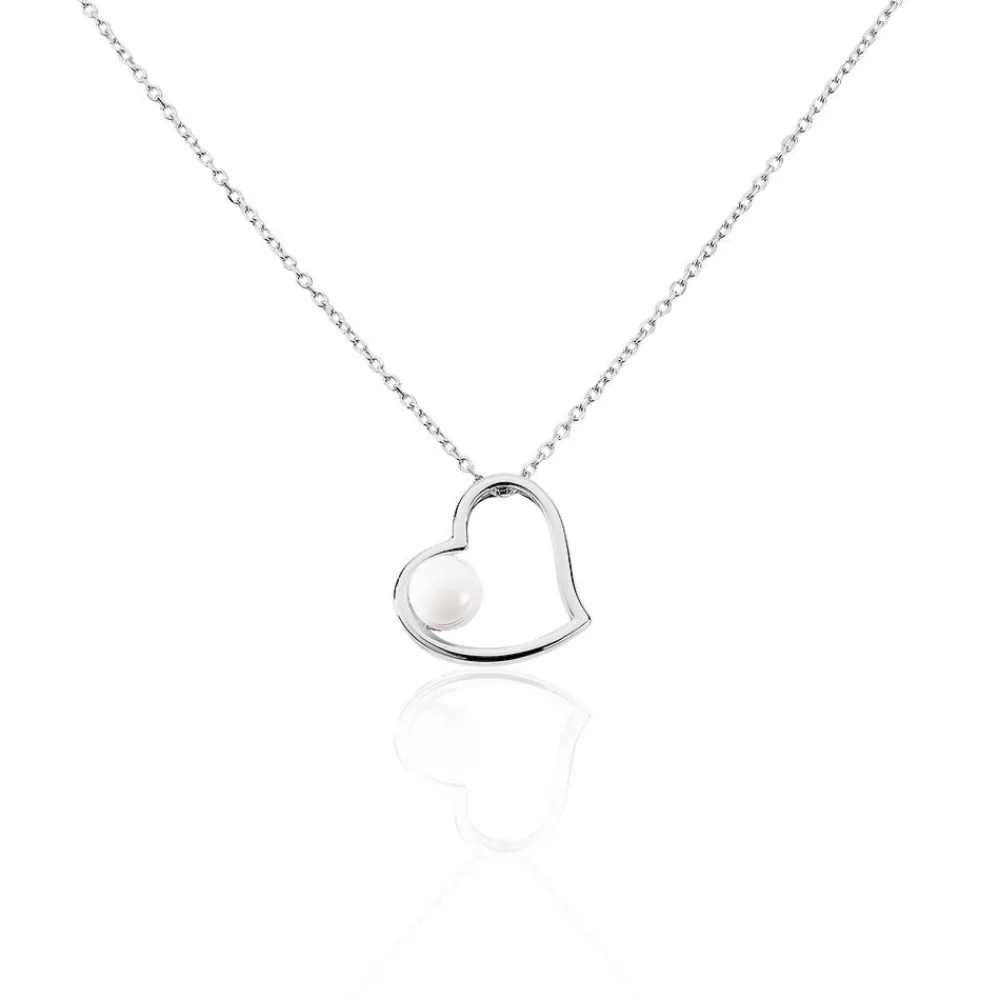 Collier Isalyne Argent Blanc Céramique|Marc Orian Discount