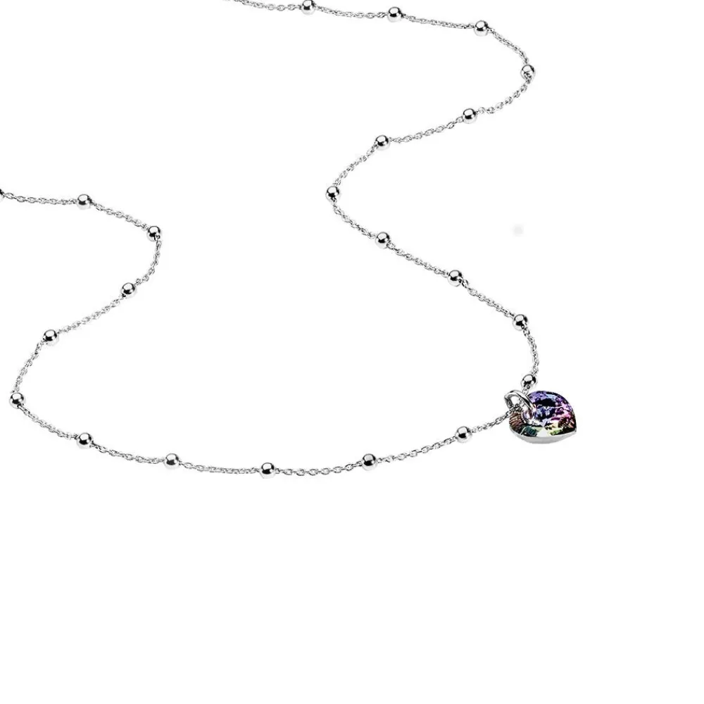 Collier Isin Argent Blanc Pierre De Synthese|Marc Orian
