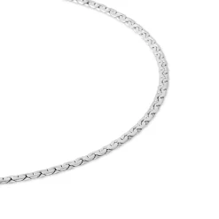 Collier Ivy Maille Haricot Or Blanc