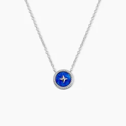 Collier Izarra Argent Blanc Lapis Lazuli