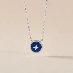 Collier Izarra Argent Blanc Lapis Lazuli