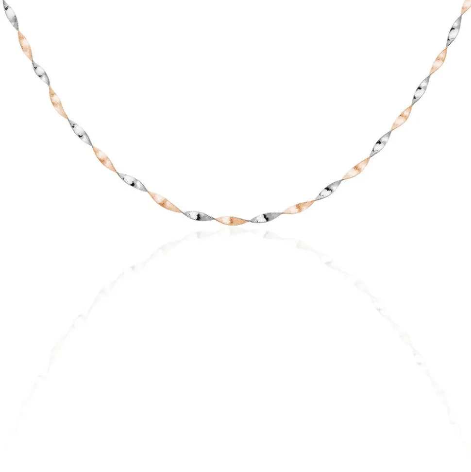 Collier Izar Torsadee Or Bicolore