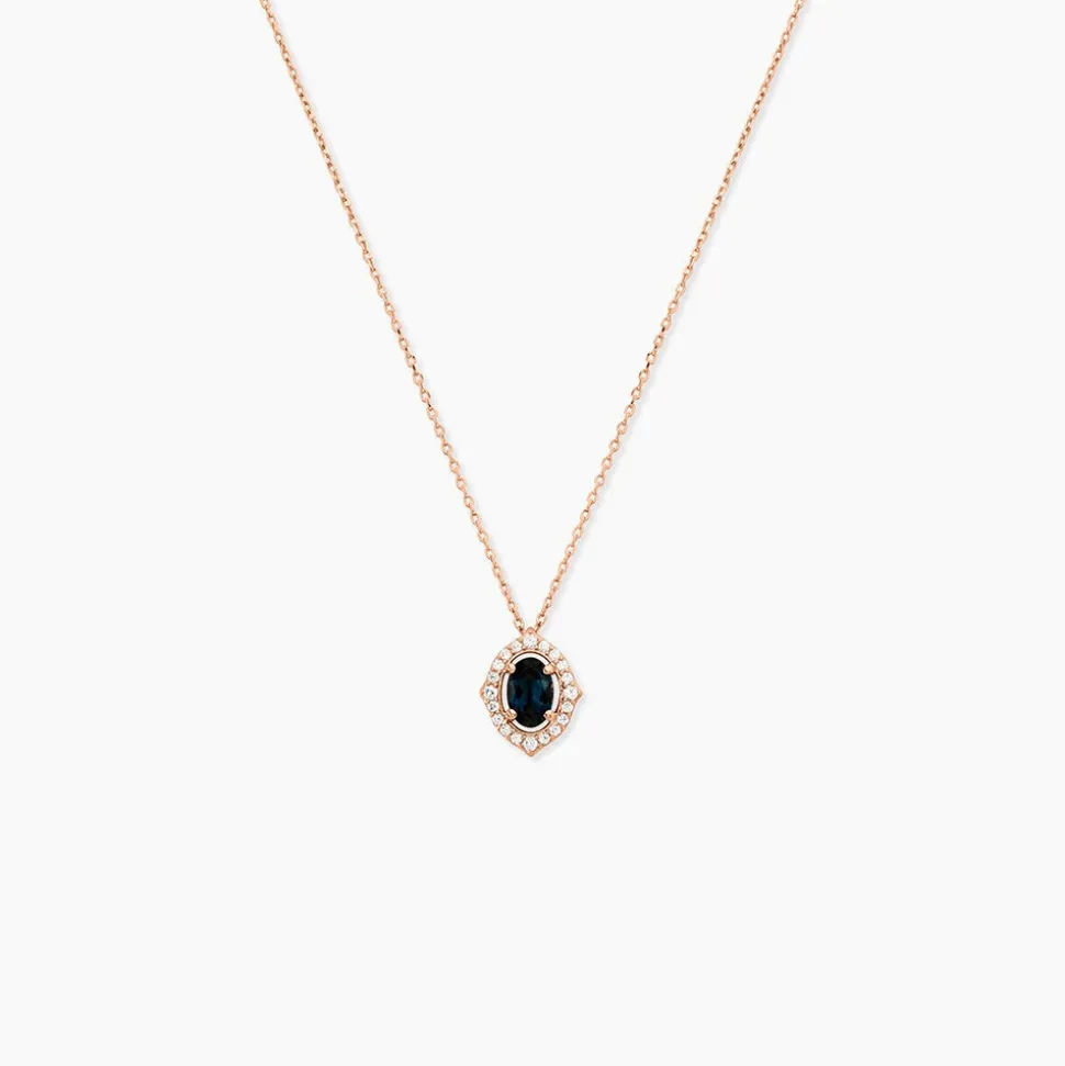Collier Janna Or Rose Topaze Et Oxyde De Zirconium