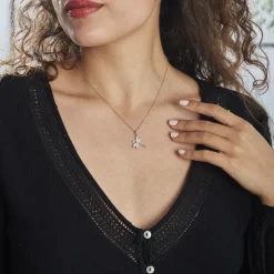 Collier Jengen Argent Oxydes De Zirconium