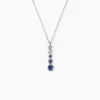 Collier Josephine Or Blanc Saphir Et Diamant