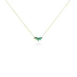 Collier Josslyn Or Jaune Emeraude