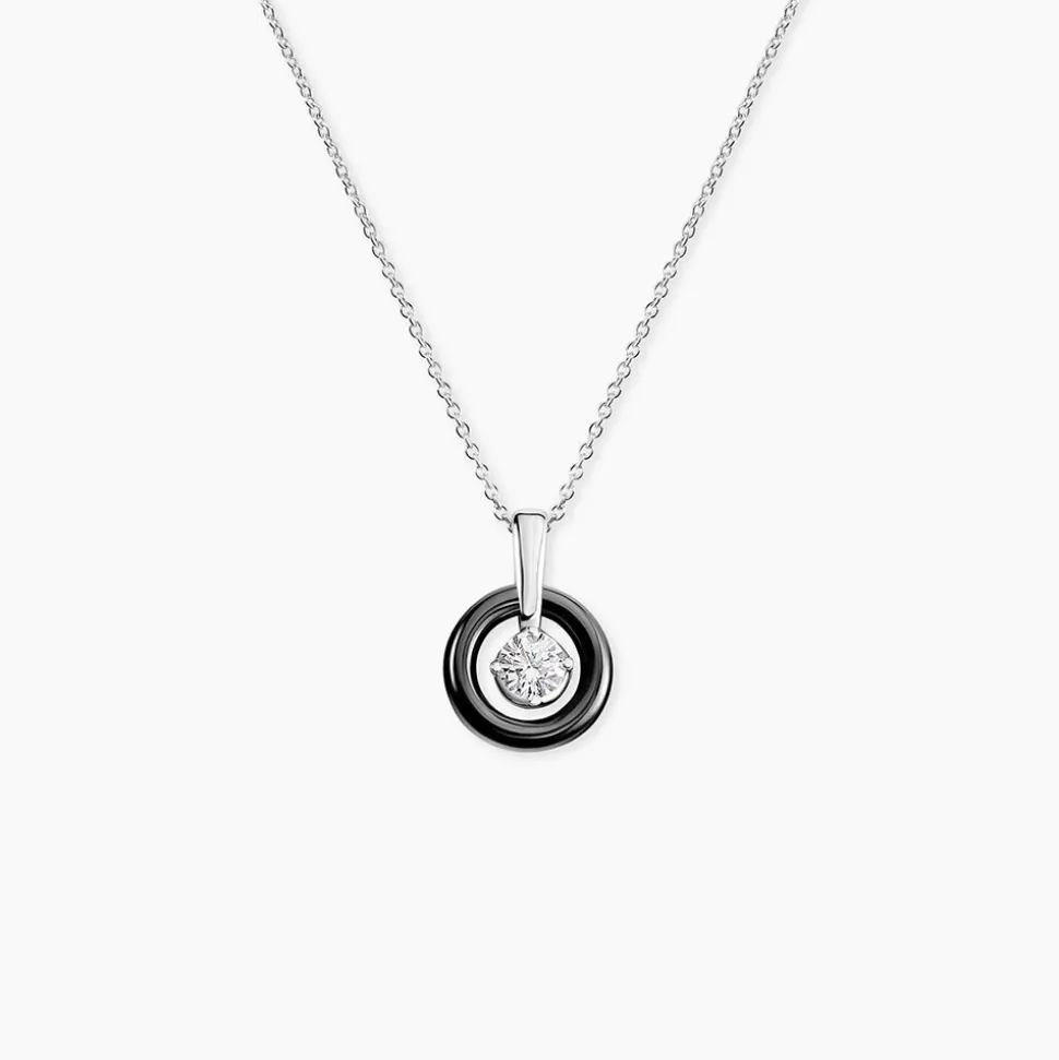 Collier Julietta Argent Blanc Céramique Et Oxyde De Zirconium
