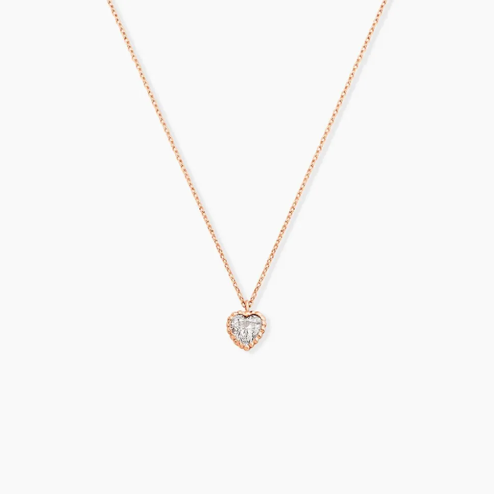 Collier Kadidjatou Or Rose Oxyde De Zirconium