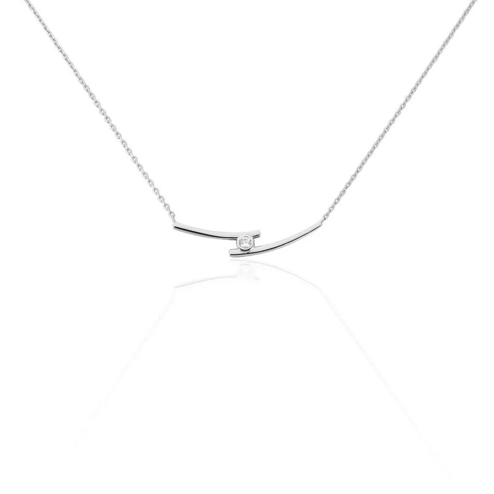 Collier Kane Argent Blanc Oxyde De Zirconium|Marc Orian