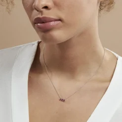 Collier Kasey Argent Blanc Oxyde De Zirconium